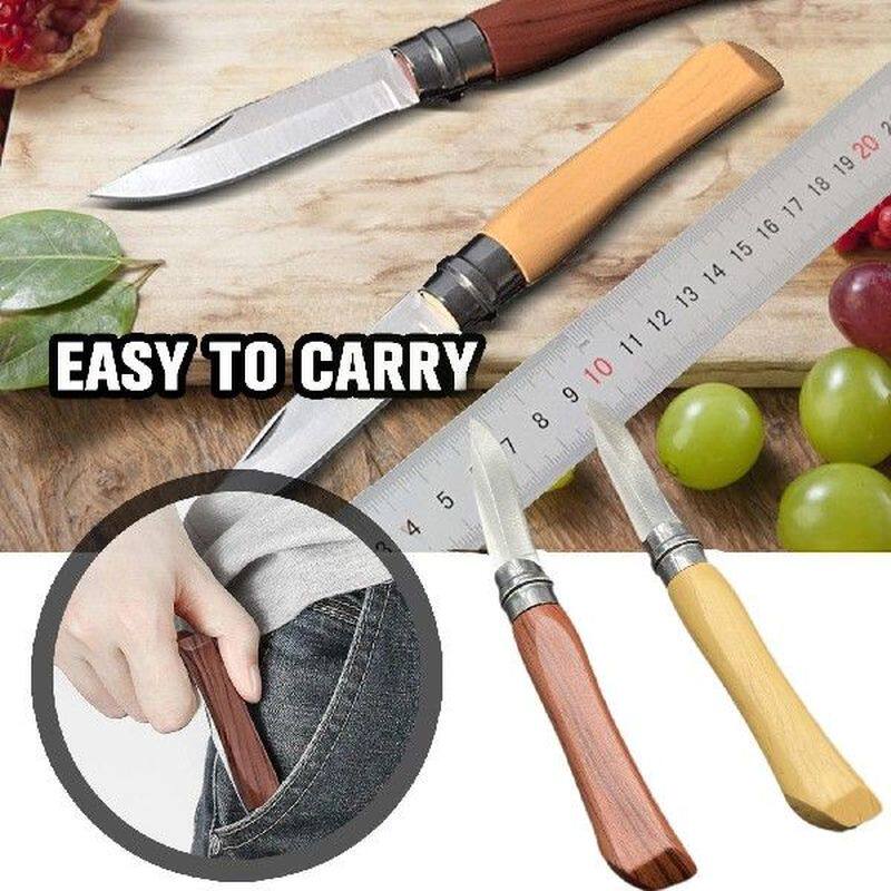 1pcs steel wooden handle folding fruit knife kitchen
