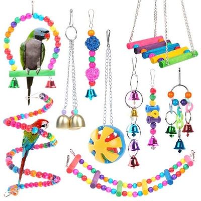 5/6/10 Pack Bird Toys for Parakeets Swing Ladder Hammock