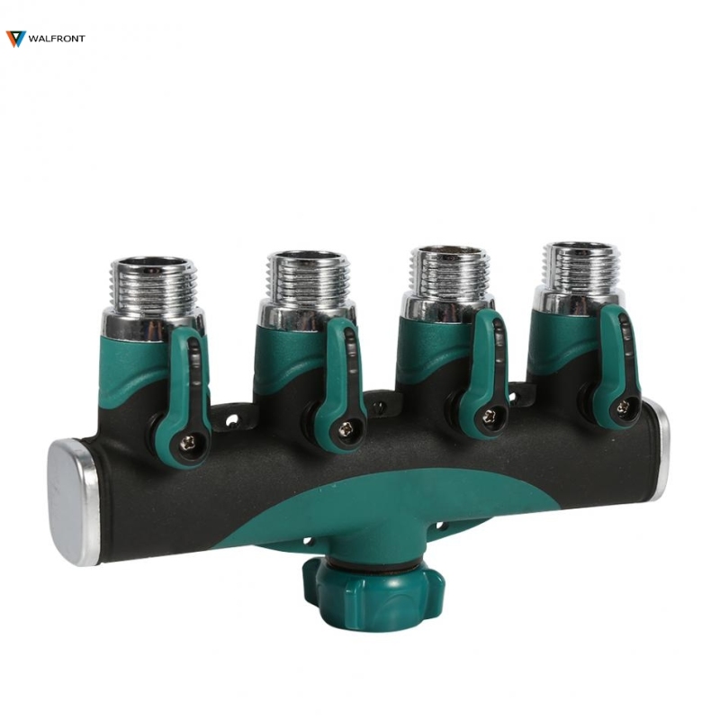 4 Way Outlet Water Hose Splitter Water Tap Converter Connect