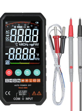 Super Slim Palm Size 3.3inch LCD Multimeter 6000Counts True