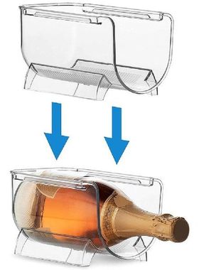 Clear Wine Bottle Organizers Stackable Plastic Wine Rack