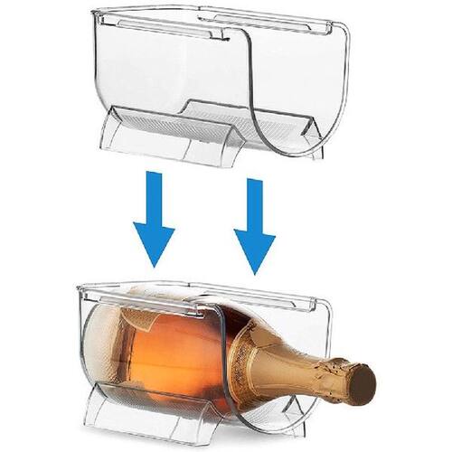 Clear Wine Bottle Organizers Stackable Plastic Wine Rack