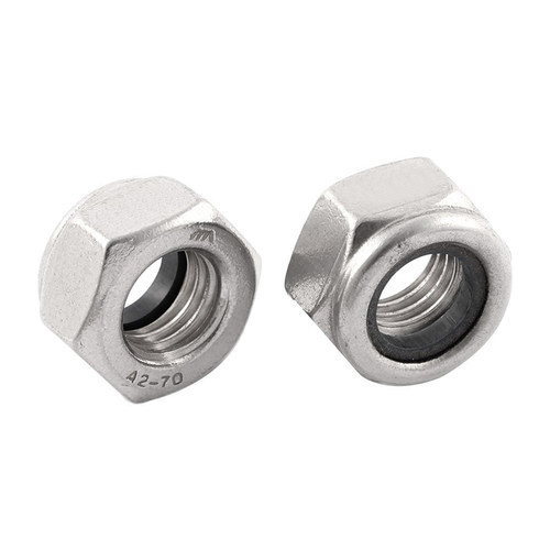 2pcs M14x2mm 304 Insert Lock Anti-loose Hex Nuts