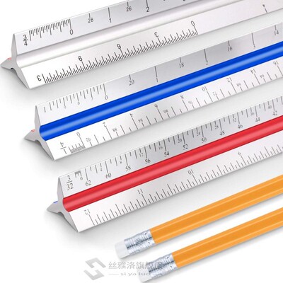 12 Inch Triangular Architect Scale Aluminum Architectural Tr