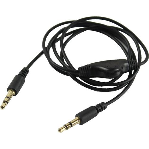 2Pcs 3.5mm M/M Stereo Extension Cable Cord With Volume Contr