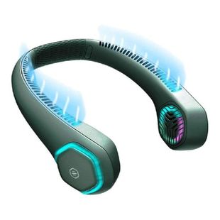 Colorful Leafless Neck Fan With Light, Super Soft Silicon