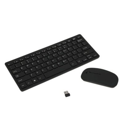 2.4G Micro USB Charging Mini Keyboard Mouse Combo USB Receiv