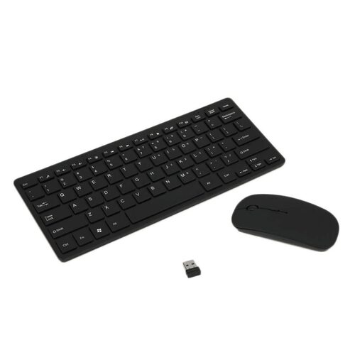 2.4G Micro USB Charging Mini Keyboard Mouse Combo USB Receiv