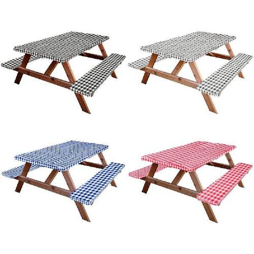 Lattice Print Waterproof Rectangular Table Cloth For Picnic