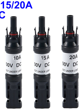 3pcs Photovoltaic Fuse Diode Connector 10A 15A 20A UL94-V0 I
