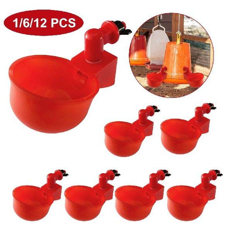 Automatic Chicken Water Cup Plastic Drinking Bowl Waterer
