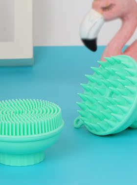 Pet Cats And Dogs Shampoo Massage Silicone Brush Combing