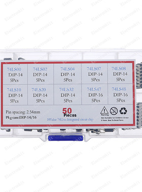 50Pcs/Box IC Integrated Circuit Chip Assortment Kit 74LS00 7