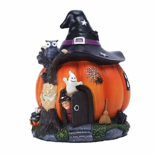 Resin Pumpkin House Halloween Outdoor Pumpkin Decorations