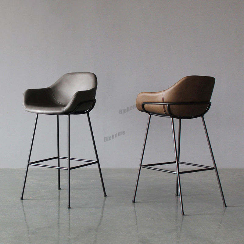 Nordic Bar Stools Designer Creative Backrest Chair