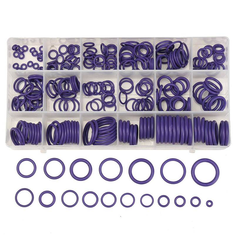 Seal O Ring Gaskets Set 225pcs Purple Rubber Washer Freeship