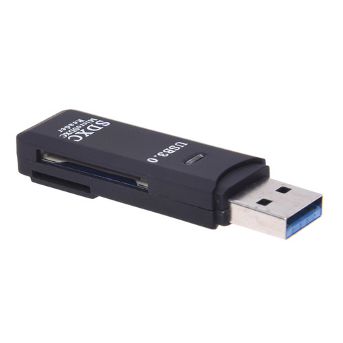 2 in 1 USB 3.0 Micro SD SDXC TF Memory Card Reader Adapter B