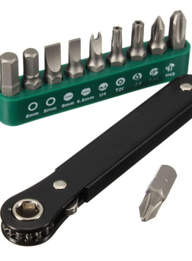 10 in1 Ratchet Set Mini Offset Hand Ratchet Ratchet Driver T
