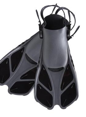 1 Pair Of Flippers Short Adjustable Swimming Fins Adult