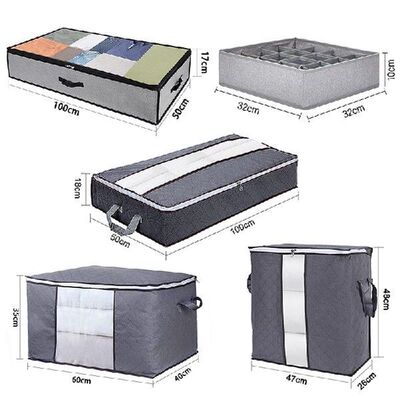 3/4 Pcs Set Foldable Comforter clothing Storage Bag