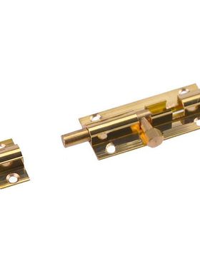 2.5 inch Long Door Copper Sliding Lock Latch Barrel Bolt Gol