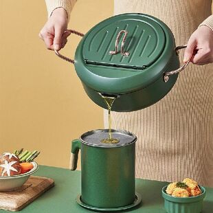 Tempura Flat Bottom Fryer Household Temperature