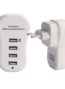 4Port USB Charging Station Charger Adapter For Cell Phone EU