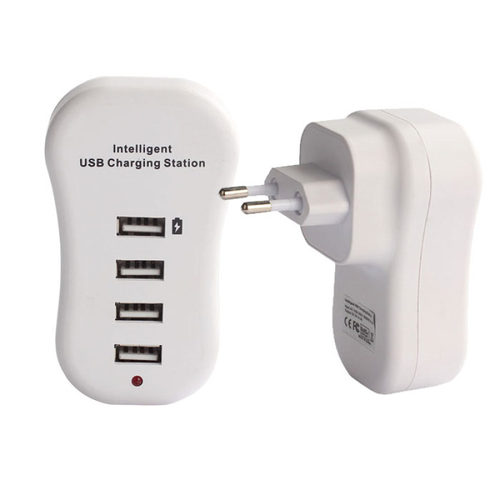 4Port USB Charging Station Charger Adapter For Cell Phone EU