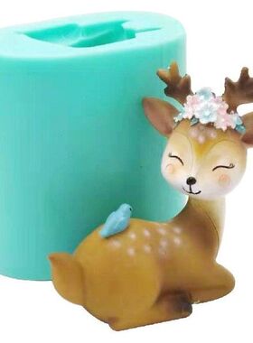 Sika Deer Silicone Mold 3D Fawns Christmas Candle Mold DIY