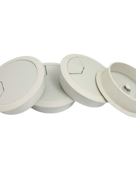 4 Pcs 80mm Gray Computer Desk Table Counter Top Cable Wire P