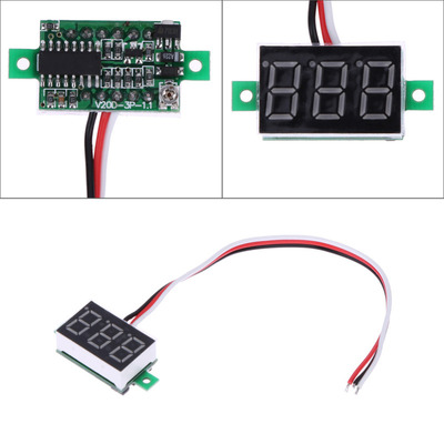 Voltmeter Mini Voltmeter DC0-100V Red Light LED Panel Voltag