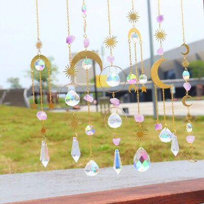 Sun catcher Crystal Star Sun Wind Chimes Rainbow Make