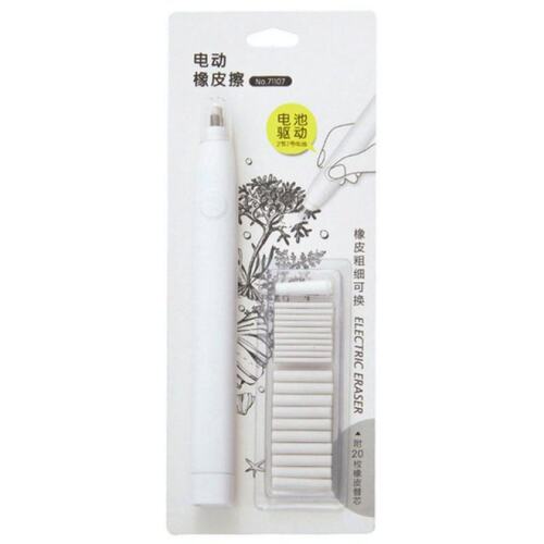 Kawaii Electric Pencil Eraser with 20pcs Refills for Kids Pa