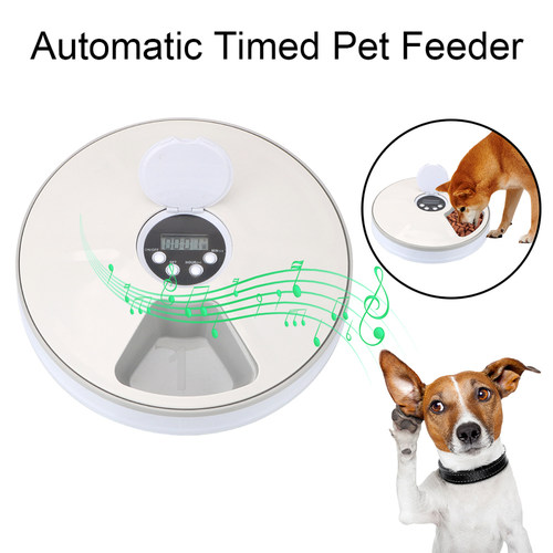 With Voice Recorder Pet Automatic Feeder for Cat Dog Round