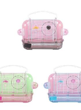 2022 Hamster Cage Travel Carrier Portable Small Breathable