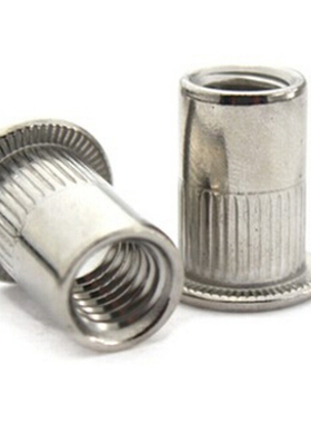 50PCS M8 Stainless steel pull rivet nut/flat column grain pu