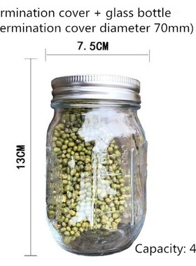 1Set Seed Sprouter Germination Cover Kit Sprouting Mason Jar