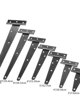 Black Paint T Shape Triangle Hinge Cabinet Shed Wooden Door