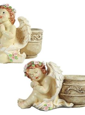 Angel Statue Flower Pot Bonsai Pots Resin Crafts for Garden