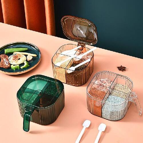 Organizer Kitchen Storage Four-in-one Seasoning Box Salt And