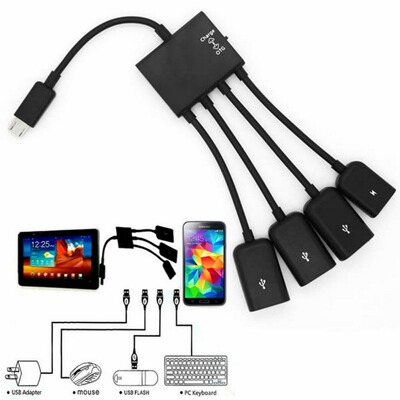 4 Port Micro USB for Android Tablet Computer PC Power Chargi