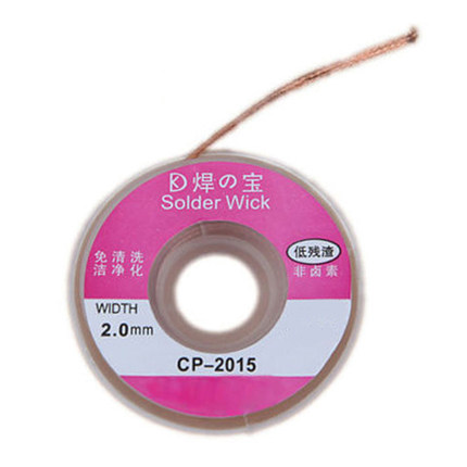 2pcs 2.0mm Solder Wick Remover Desoldering Braid Wire Sucker