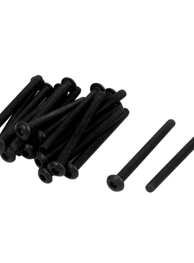 M3 x 35mm Alloy Steel Hex Socket Button Head Screws Black 20