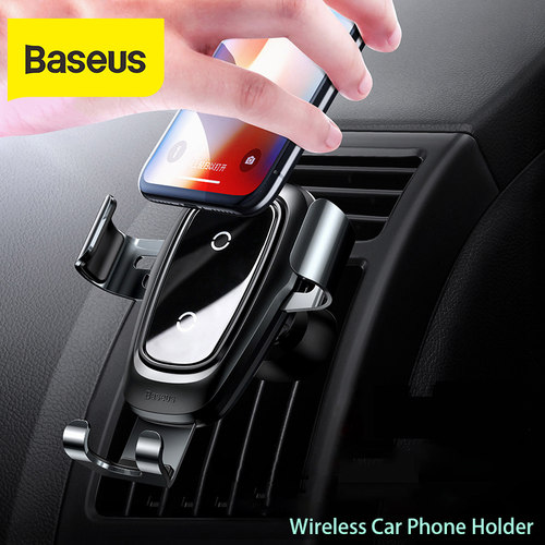 Baseus car phone holder 10w qi wireless charger for iPhone X