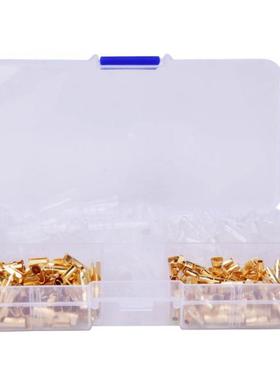 240 Pcs  Connector Male Female 3.5 Golden Cable Terminal Con