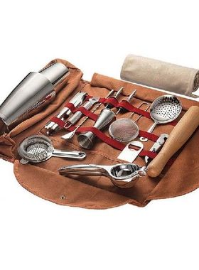 Bartender Kit Bag Portable Bar Case Bag with Shoulder Strap