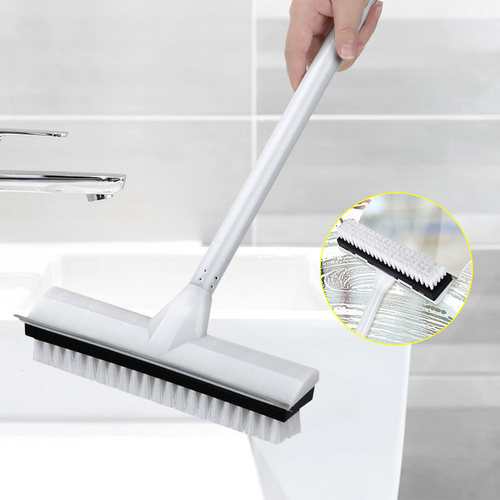 With Long Handle Adjustable Rubber Scraper Floor Scrub