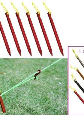 Tent Pegs 18cm Aluminum Tent Stake with Rope Outdoor Tent