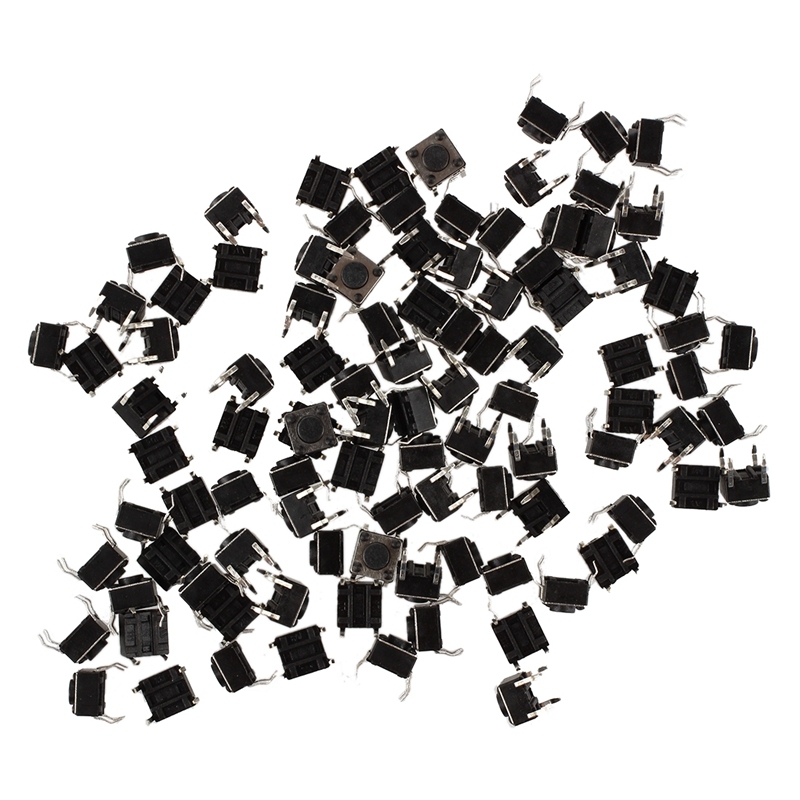 100 Pcs 6x6x4.5mm Panel PCB Momentary Tactile Tact Push Butt