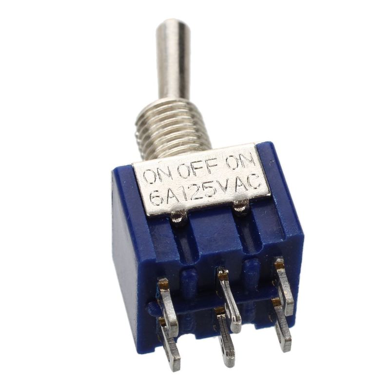 5pcs 3 Position 2P2T DPDT ONOFFON Miniature Mini Toggle Swit